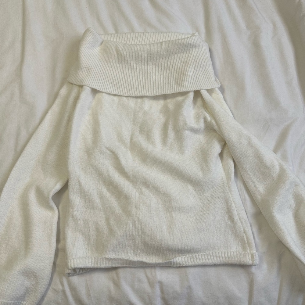 Cupshe White Off-the-Shoulder Sweater